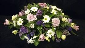 Lilac Roses with purple, cream and pink mixed flowers